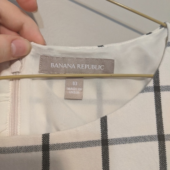 Banana Republic windowpane check peplum top - Picture 3 of 6